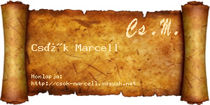 Csók Marcell névjegykártya