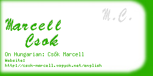 marcell csok business card